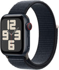 Apple Watch SE 2nd Gen 40mm GPS + Cellular Midnight Aluminum Case - Midnight Sport Loop (Renewed)