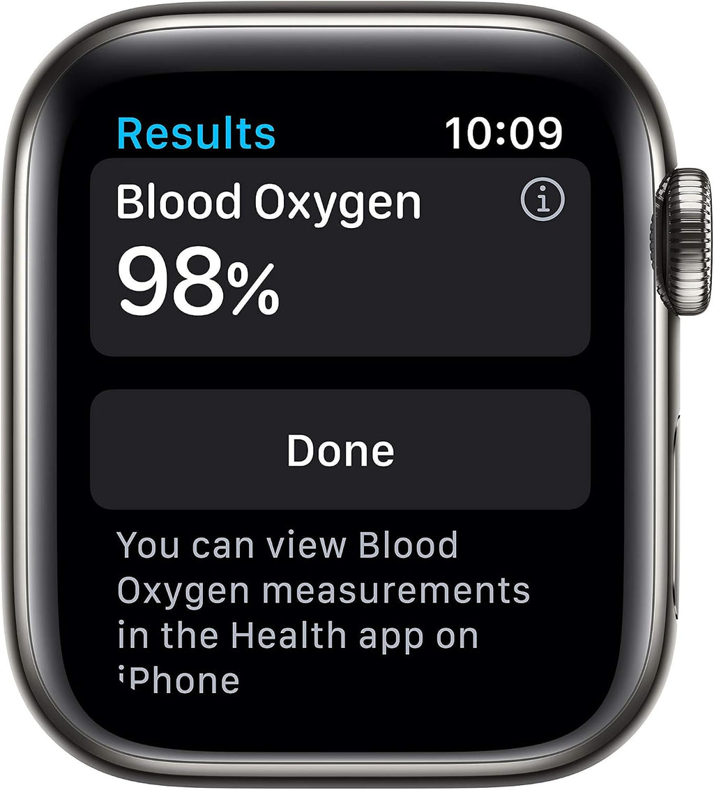 Apple Watch Series 6 (GPS + Cellular, 40mm) - Graphite Stainless Steel Case with Black Sport Band (Renewed)