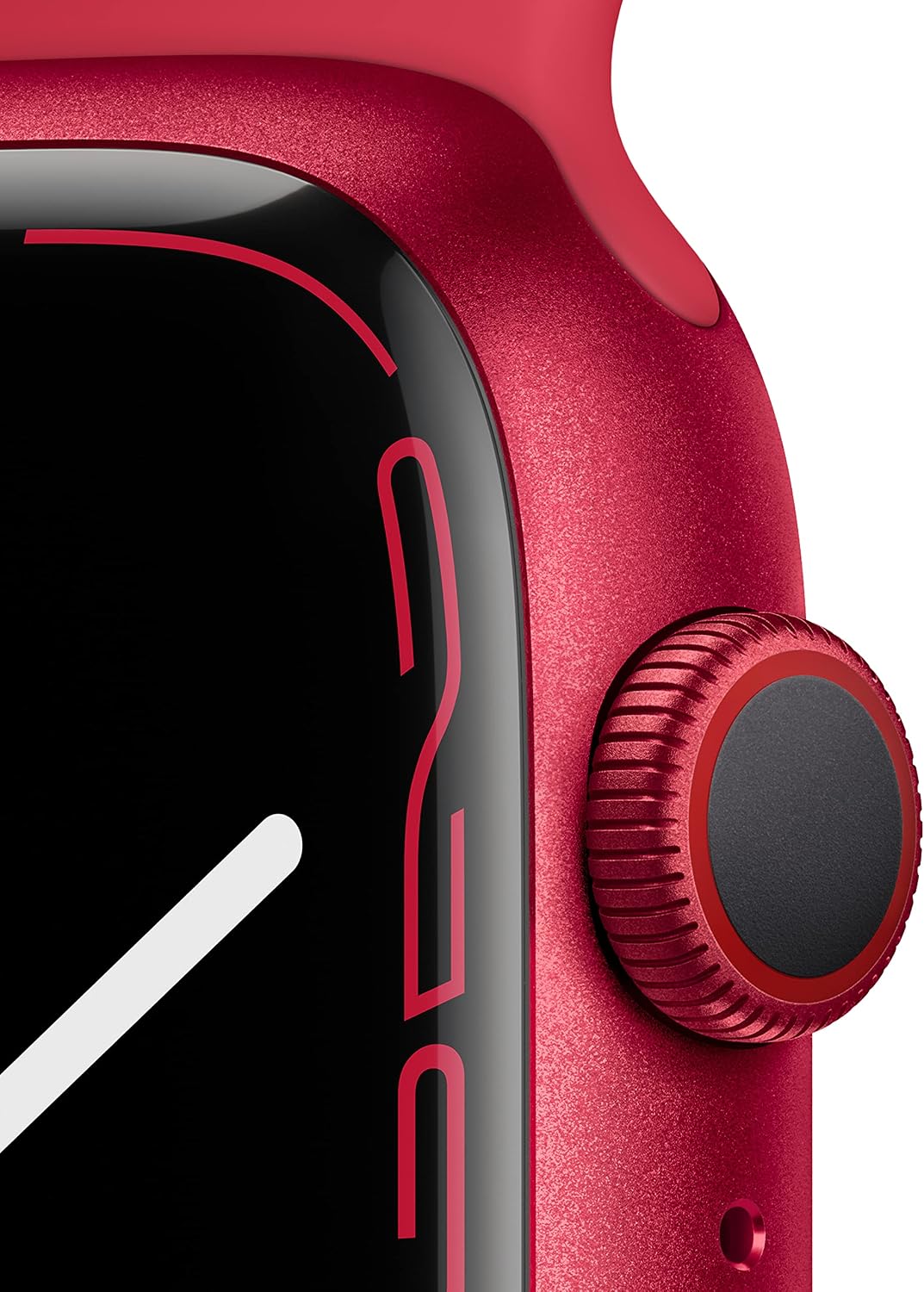 Apple Watch Series 7 (GPS + Cellular, 45mm) Red Aluminum Case with Red Sport Band (Renewed)