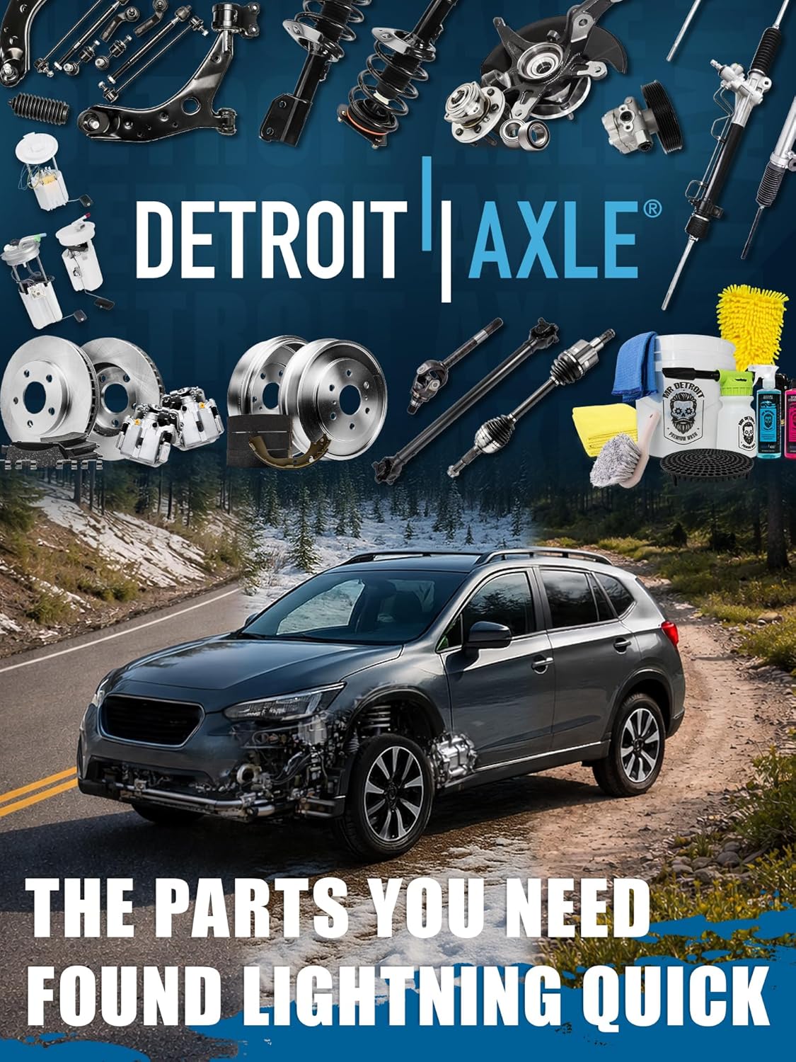 Detroit Axle - Front Brake Kit for 2007-2016 Toyota Tundra, 2008-2016 Sequoia, Disc Brake Rotors Brake Calipers Ceramic Brake Pads 2009 2010 2011 2012 2013 2014 2015 Replacement
