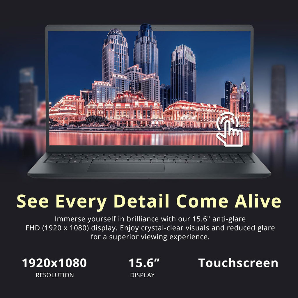 Dell Inspiron 15 3520 15.6' FHD Touchscreen Laptop, Intel i7-1255U, 32GB RAM, 1.28TB Storage (1TB SSD + 288GB Docking Station Set), Iris Xe Graphics, Camera, Num Pad, WiFi, Windows 11, Black