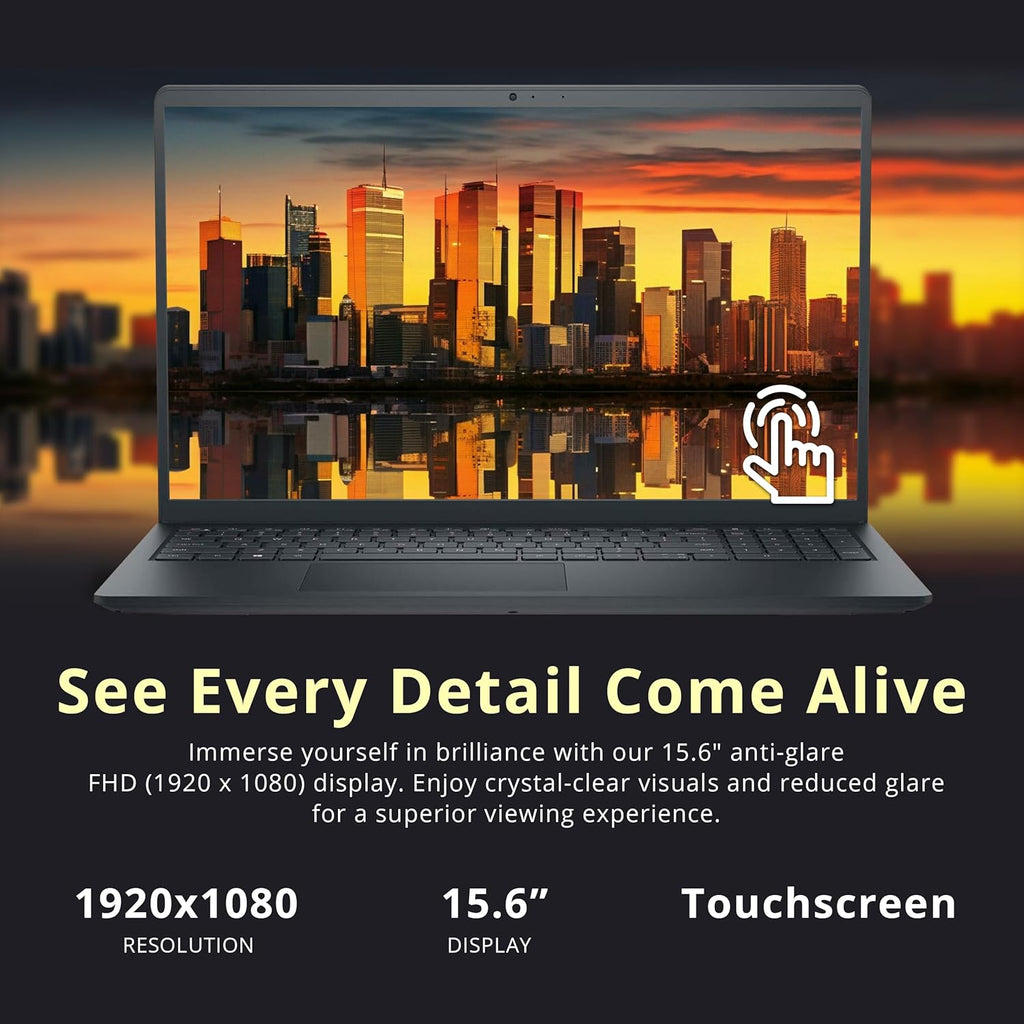 Dell Inspiron 15.6' FHD Touchscreen Laptop, Intel i7-1355U, 32GB RAM, 3TB Storage (2TB SSD+1TB Docking Station Set),Intel UHD Graphics, Numeric Keypad, Wi-Fi 6, 720p Webcam, Windows 11, Black