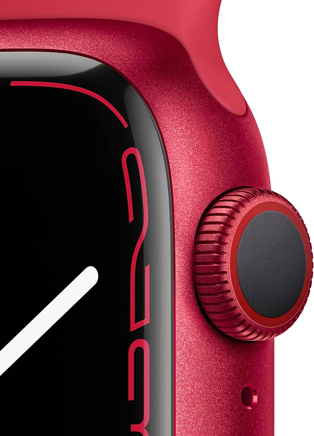Apple Watch Series 7 (GPS + Cellular, 41MM) Red Aluminum Case with Red Sport Band (Renewed)