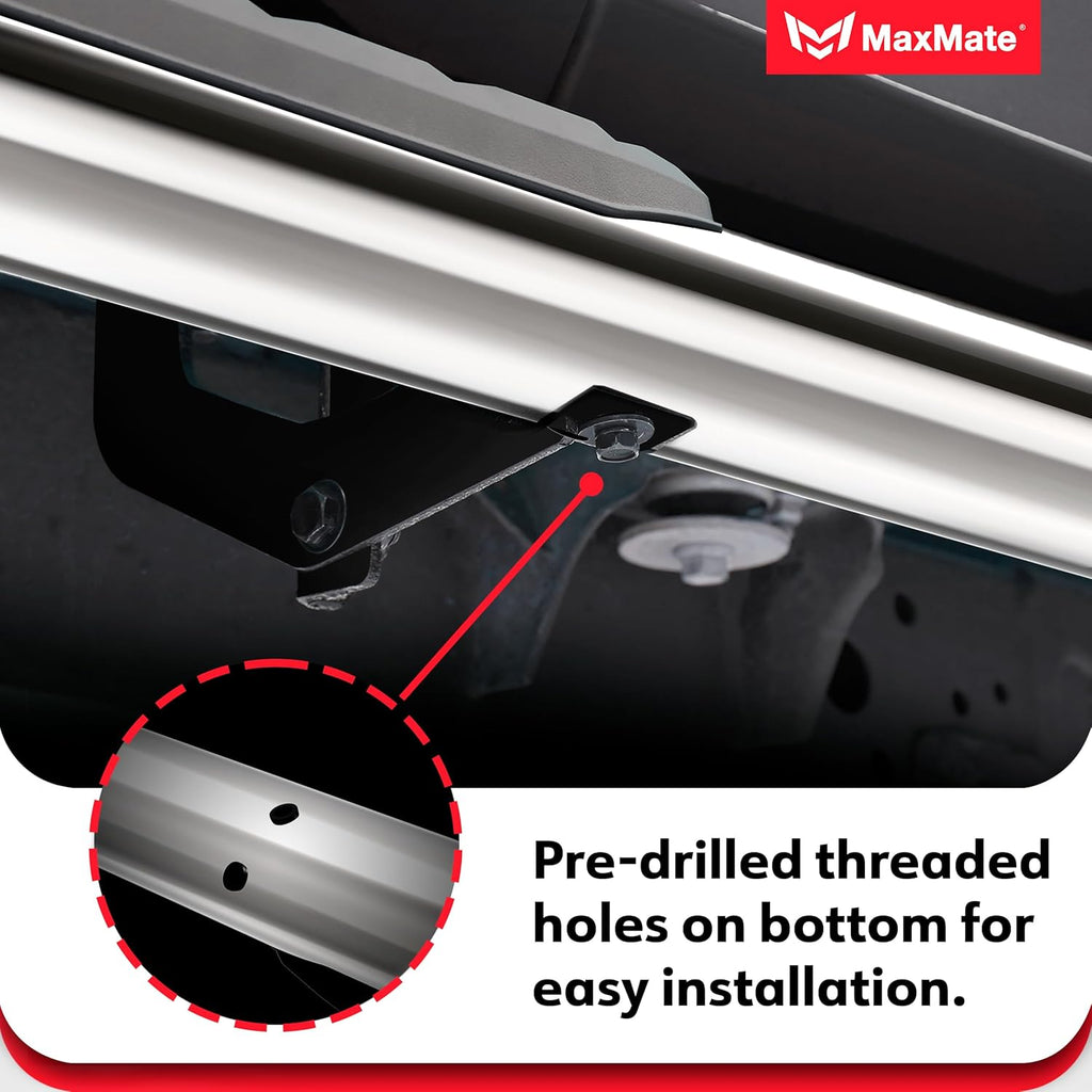 MaxMate 3.5' Oval Nerf Bar Side Steps Compatible with 2020-2026 Jeep Gladiator JT | SS2J35197MX | Side Rails Running Boards