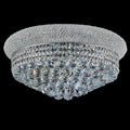 9 - Light Flush Mount Crystal Chandelier for Living Room Dining Room Entryway Hallway Bedroom Foyer Chrome Finish
