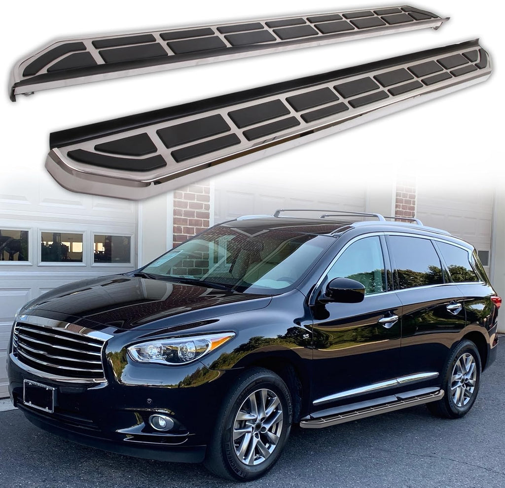 S-Steel Side Step for Infiniti JX35 QX60 2013-2021 Heavy Duty Running Boards Nerf Bar 2 pcs Anti-Corrosion Roof Access Support