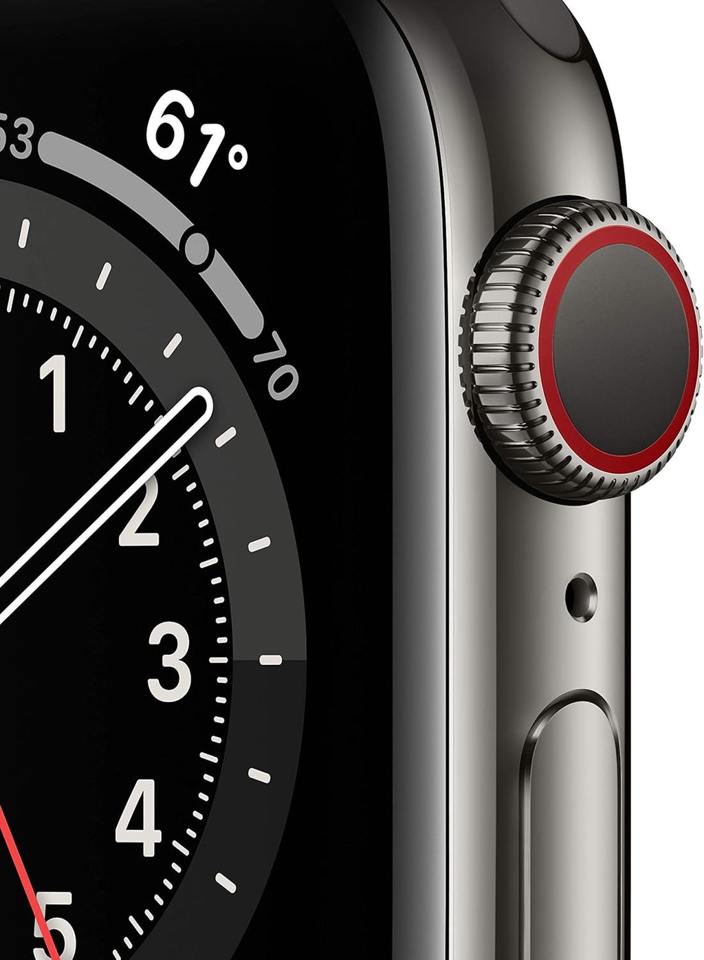 Apple Watch Series 6 (GPS + Cellular, 40mm) - Graphite Stainless Steel Case with Black Sport Band (Renewed)