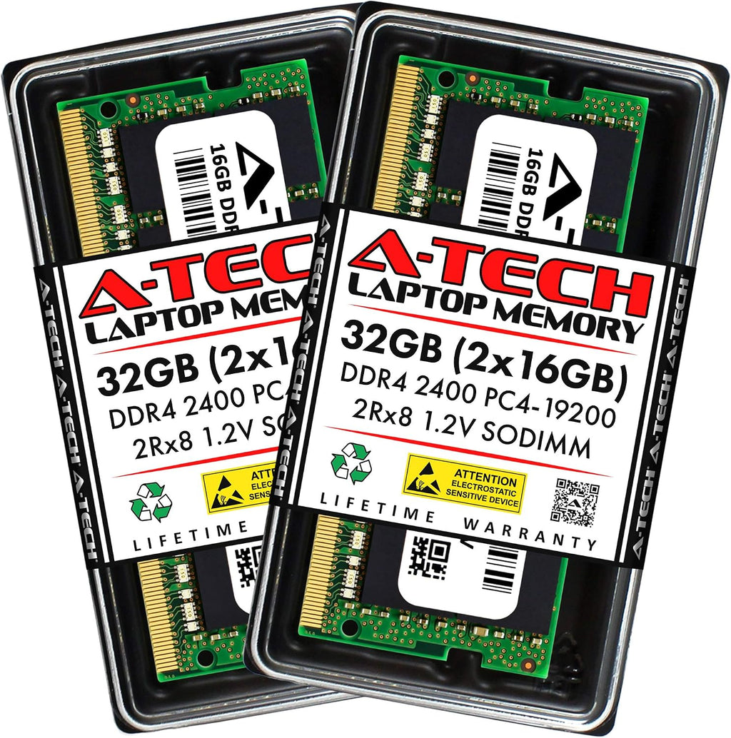 A-Tech 32GB Kit (2x16GB) RAM for Dell Latitude 7490, 5590, 5495, 5490, 5290, 3590, 3490 Laptop | DDR4 2400 MHz SODIMM PC4-19200 Memory Upgrade