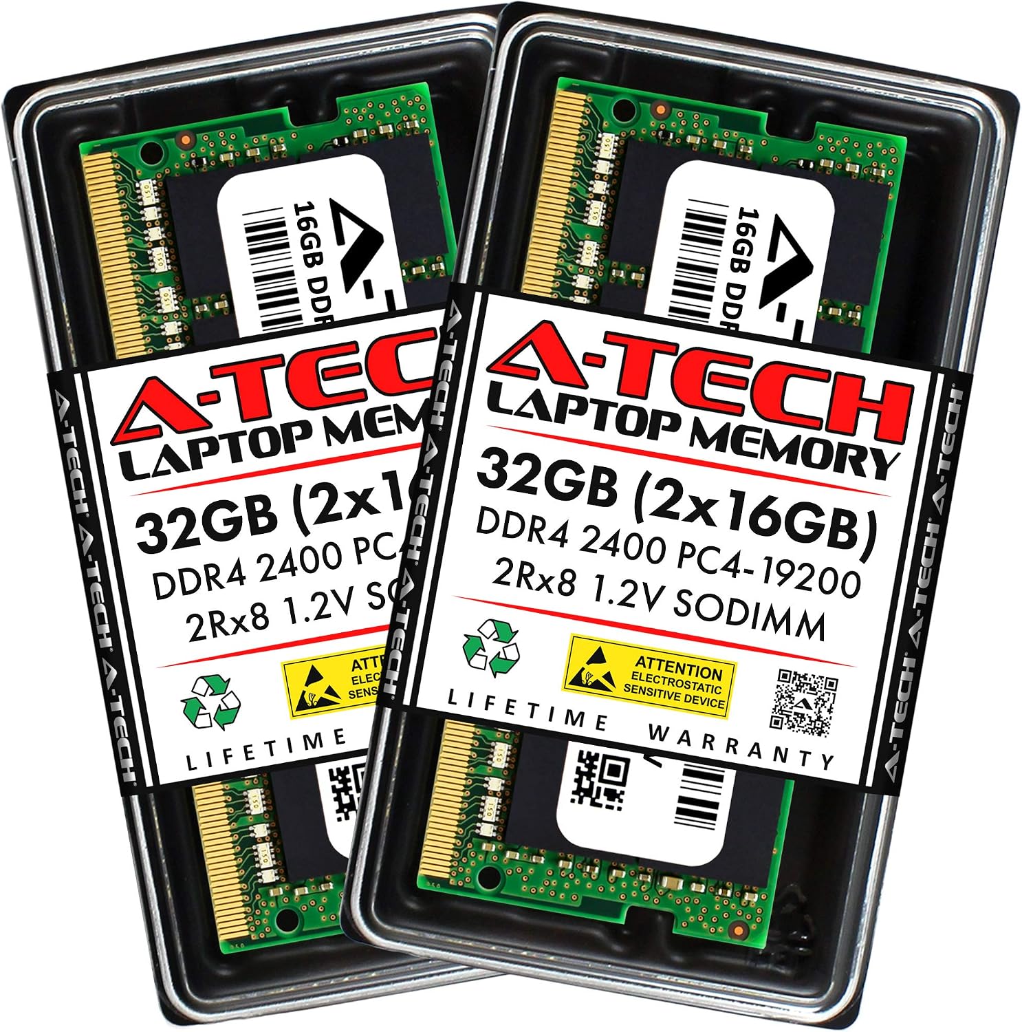 A-Tech 32GB Kit (2x16GB) RAM for Dell Latitude 7490, 5590, 5495, 5490, 5290, 3590, 3490 Laptop | DDR4 2400 MHz SODIMM PC4-19200 Memory Upgrade