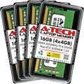 A-Tech 16GB (4x4GB) DDR4 3200 MHz SODIMM PC4-25600 (PC4-3200AA) CL22 Non-ECC Laptop RAM Memory Modules