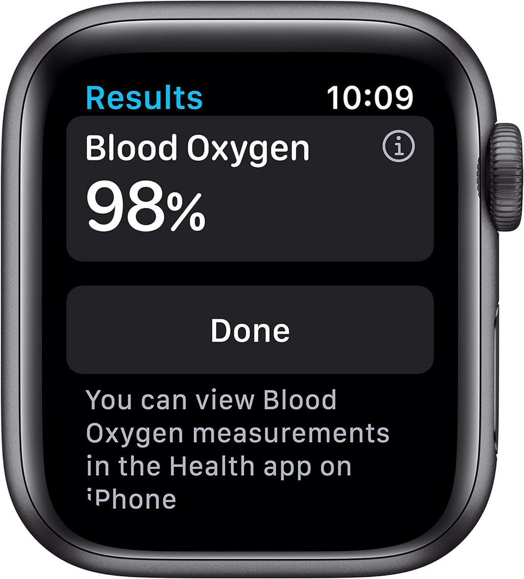 Apple Watch Series 6 (GPS, 40mm) - Space Gray Aluminum Case with Black Sport Band (Renewed)