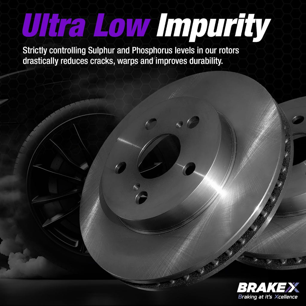 Brake X Front Brake Pads and Rotors Kit with brake caliper compression tool replacement for 2006-2008 HONDA CIVIC | NYX OE+ Rotors and Alpha Ceramic Brake Pads