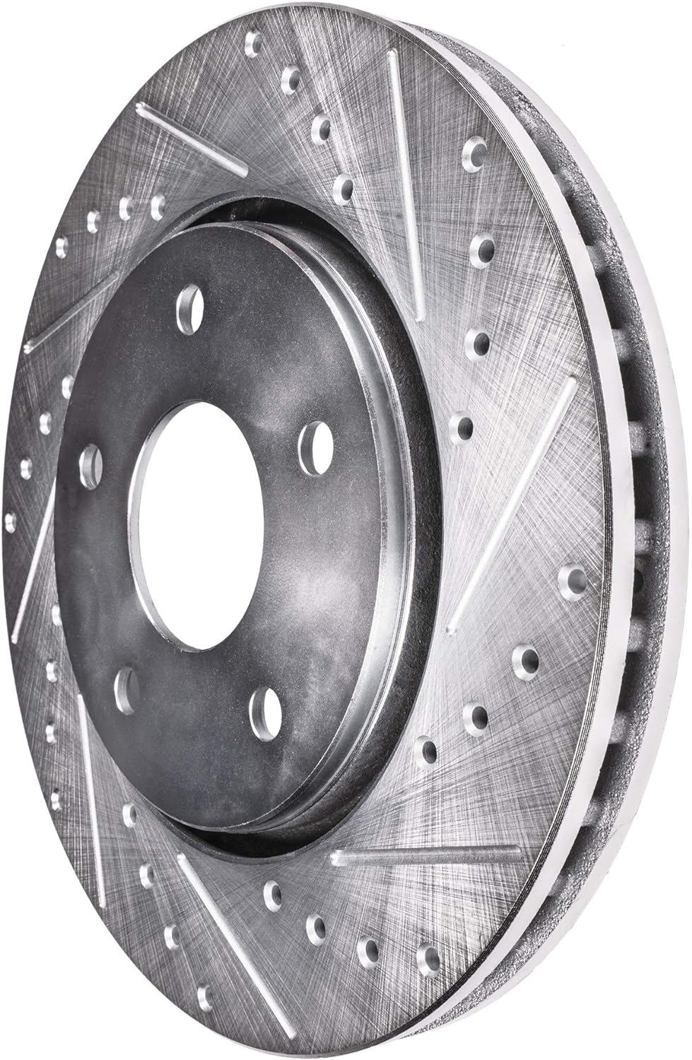 Detroit Axle - Front Brake Kit for 2013-2020 Ford Fusion 2013-2016 Lincoln MKZ, Drilled and Slotted Disc Brake Rotors Ceramic Brakes Pads Replacement : 11.81' inch Rotor