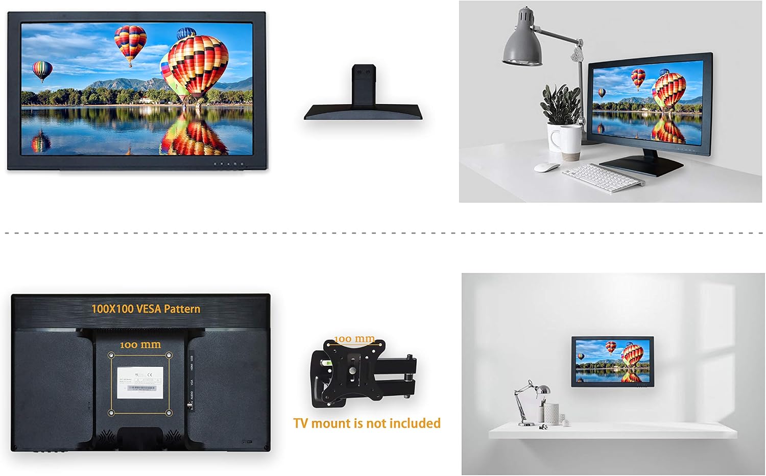 SVD 21.5-Inch 3D LED Professional Security Monitor With BNC HDMI Audio Inputs and BNC Audio Outputs and Build-in Speakers, SVD Advanced Security