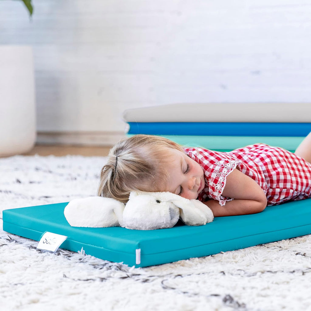 ECR4Kids SoftZone Rainbow Rest Mat, 2in, Sleeping Pad, Contemporary, 5-Piece