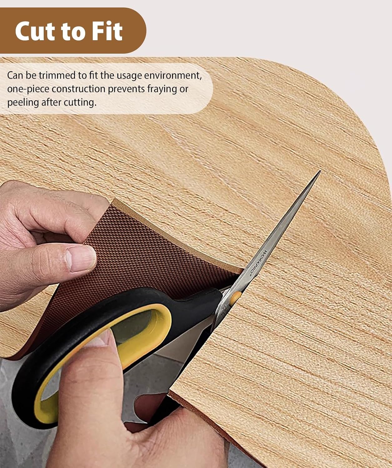 Waterproof Bay Window Cushion Cover, Window Sill Decor Protector Pad for Kitchen/Ledge Edge, Wood Grain Windowsill Mat with Non Slip Rubber Backed(200x60cm/79x24inch)