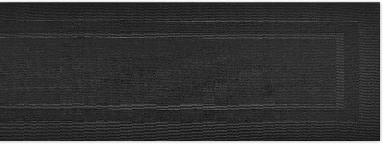 DII PVC Tabletop Collection Woven Indoor/Outdoor, Table Runner, 14x72, Black (Pack of 12)
