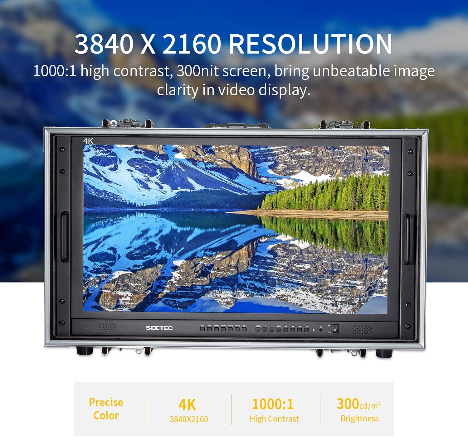 4K280-9HSD-CO 27 Inch 4K Ultra-HD Resolution Carry-on Broadcast Director Monitor