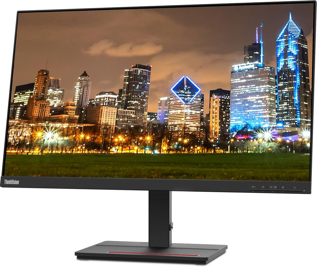 Lenovo ThinkVision S24e-20 23.8' Full HD 1920 x 1080 WLED LCD Monitor 2-Pack, 250 Nit, FreeSync, HDMI-VGA, Raven Black Bundle with Adjustable Desk Mount Monitor Stand