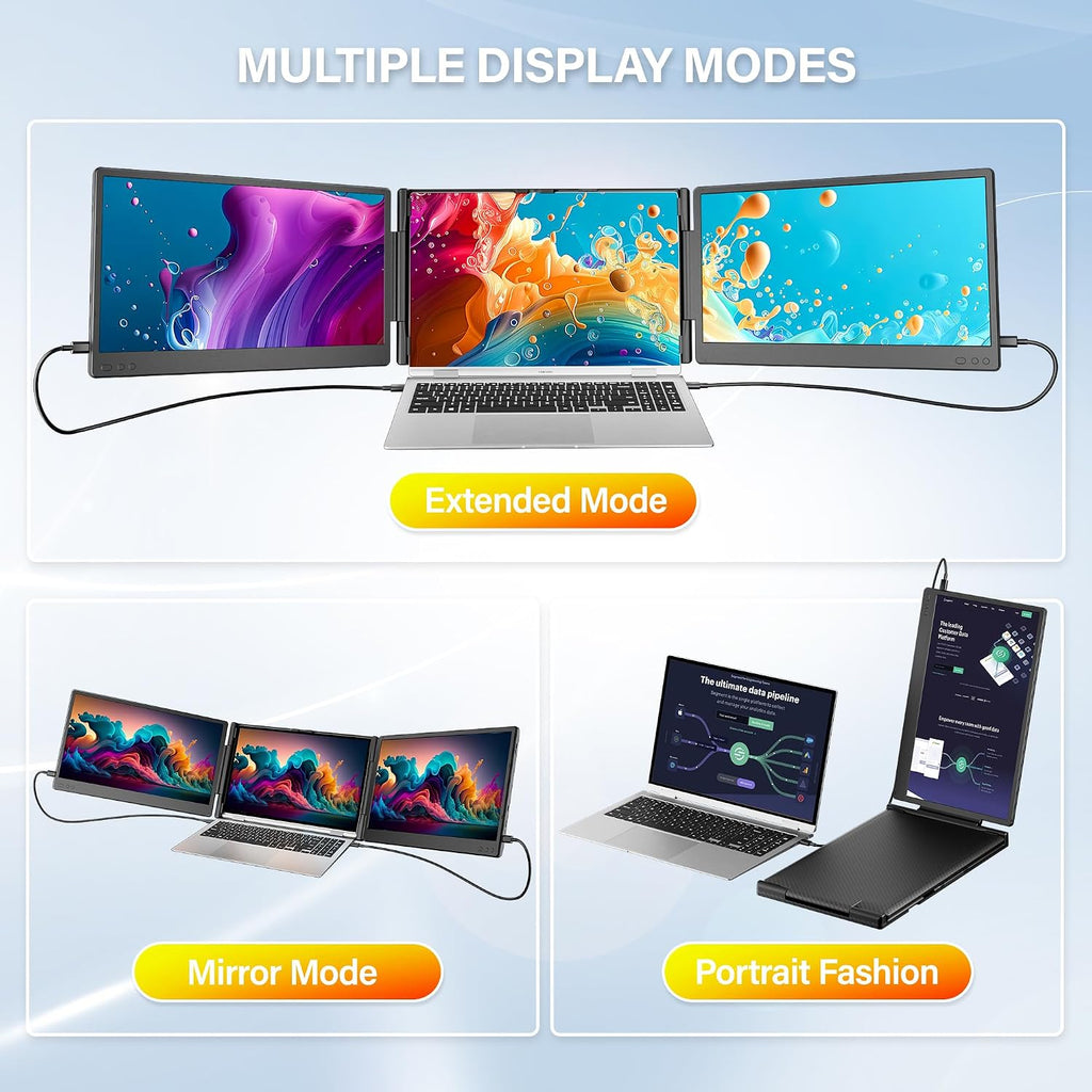 kasorey T2 pro Laptop Screen Extender Portable Monitor + H5-M Video Signal Conversion Cable
