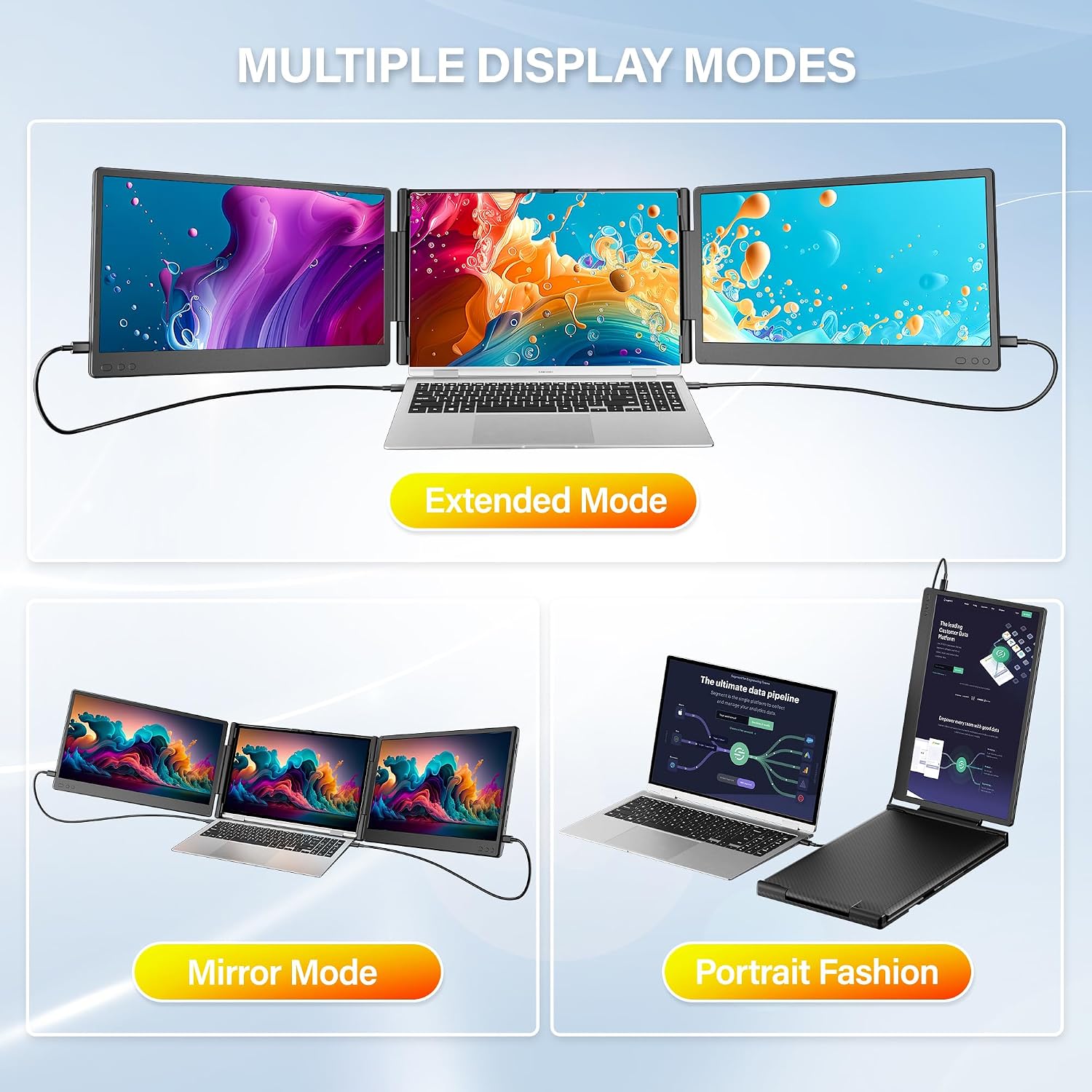 kasorey T2 pro Laptop Screen Extender Portable Monitor + H5-M Video Signal Conversion Cable
