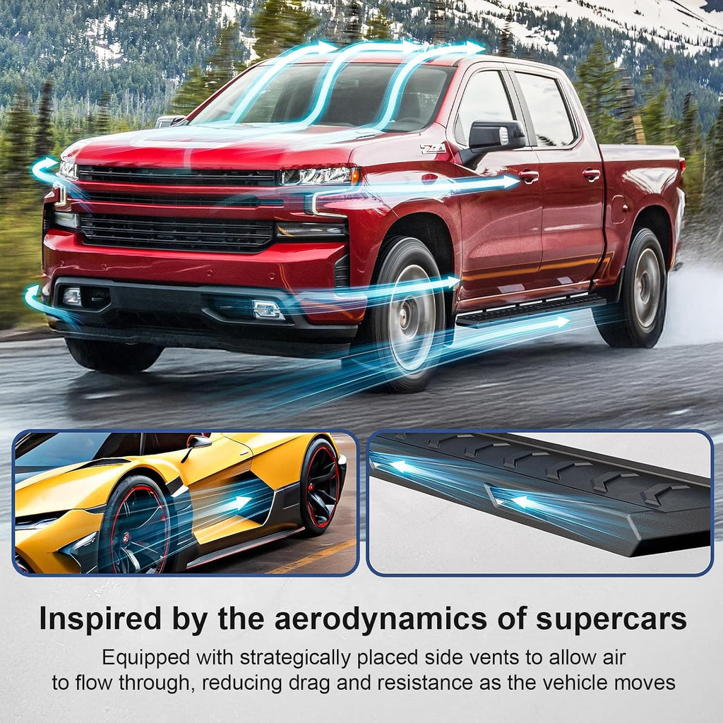 ONINE 7' Running Boards Custom Fit 2015-2026 Chevy Colorado/GMC Canyon Crew Cab Side Steps Nerf Bars,Textrued Black