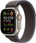 Apple Watch Ultra 2 [GPS + Cellular, 49mm] Titanium Case with Blue/Black Trail Loop, S/M (Renewed)
