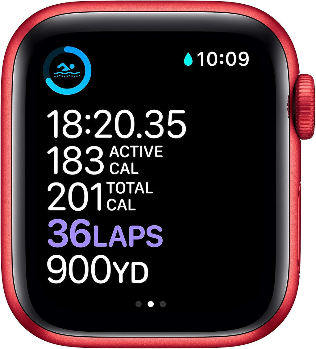 Apple Watch Series 6 (GPS, 40mm) - Red Aluminum Case with Red Sport Band (Renewed)
