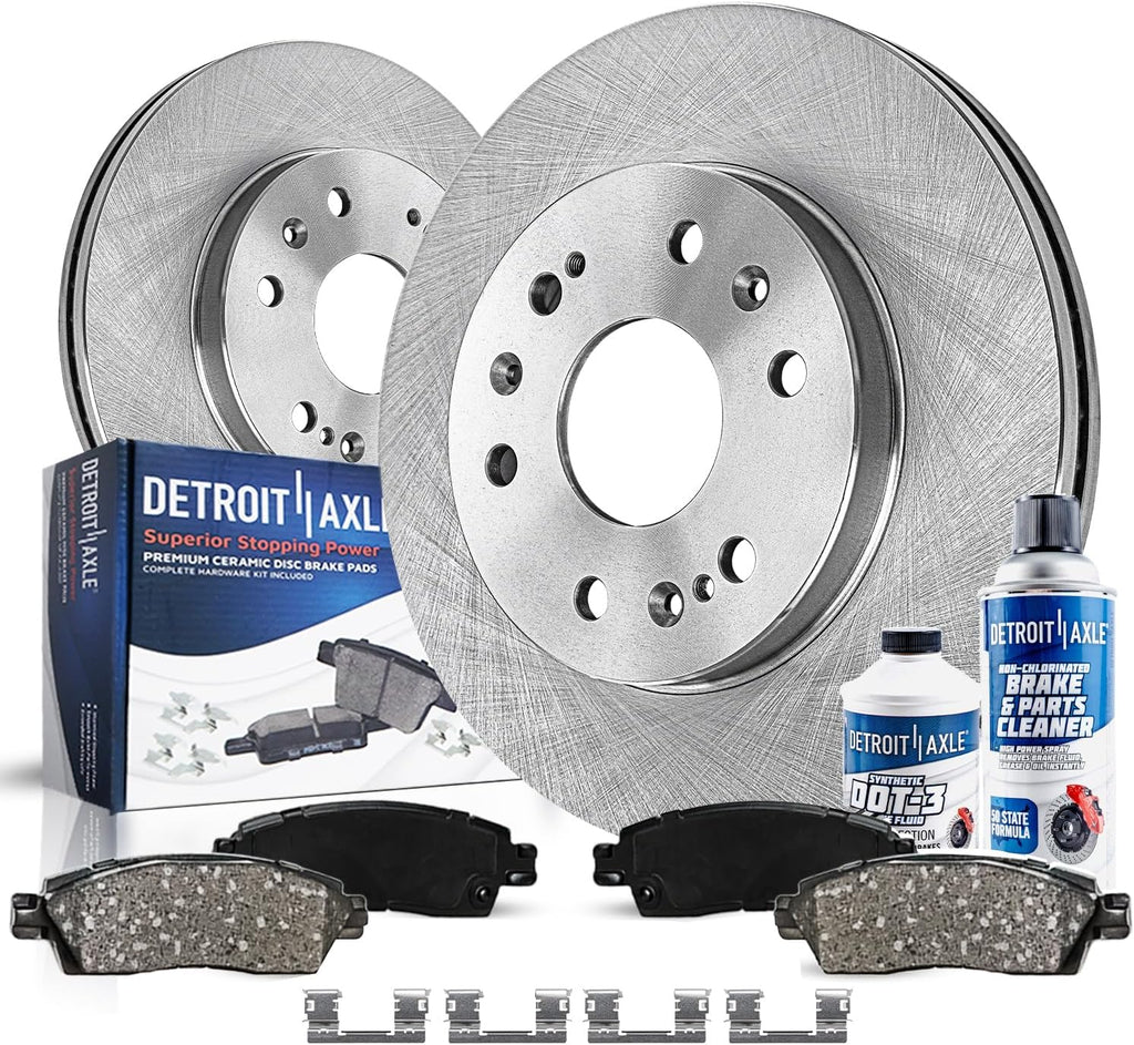 Detroit Axle - Front Brake Kit for Chevy GMC Silverado Suburban Express Sierra Savana Yukon XL 1500 Cadillac Escalade ESV EXT XTS Disc Brake Rotors Ceramic Brakes Pads Replacement: 12.99 inch Rotor