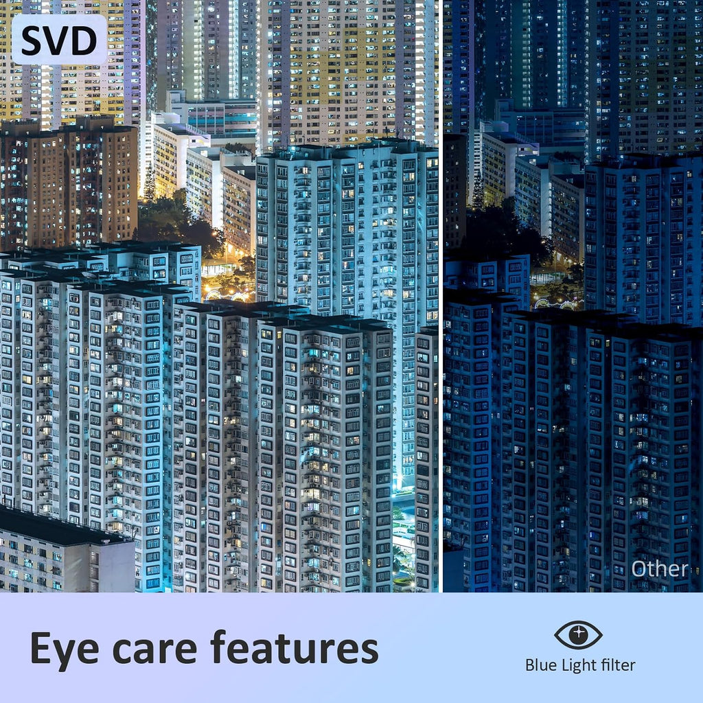 SVD 27' 4K UHD Security Monitor IPS HDR, HDMI 2.1+DP 1.4+Type-C 65W, Adaptive Sync, 3D Comb Filter, 60Hz 5ms 178°, Built-in Speakers, for CCTV DVR NVR
