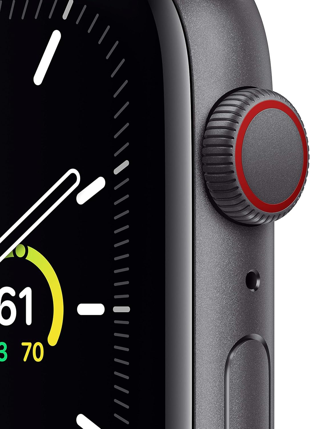 Apple Watch SE (GPS + Cellular, 44mm) - Space Gray Aluminum Case with Charcoal Sport Loop (Renewed)