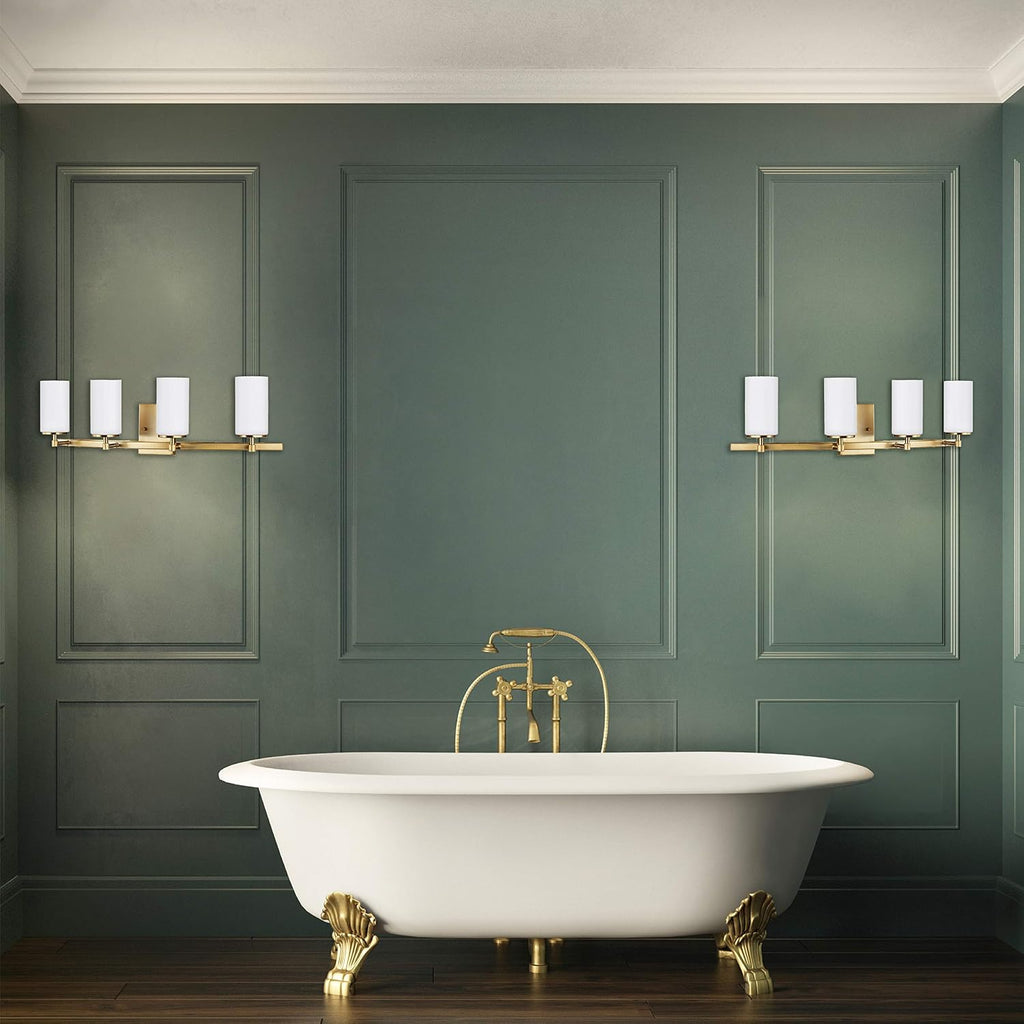 Generation Lighting 4424604EN3-848 Alturas Four - Light Wall/Bath Vanity Style Fixture, Satin Brass