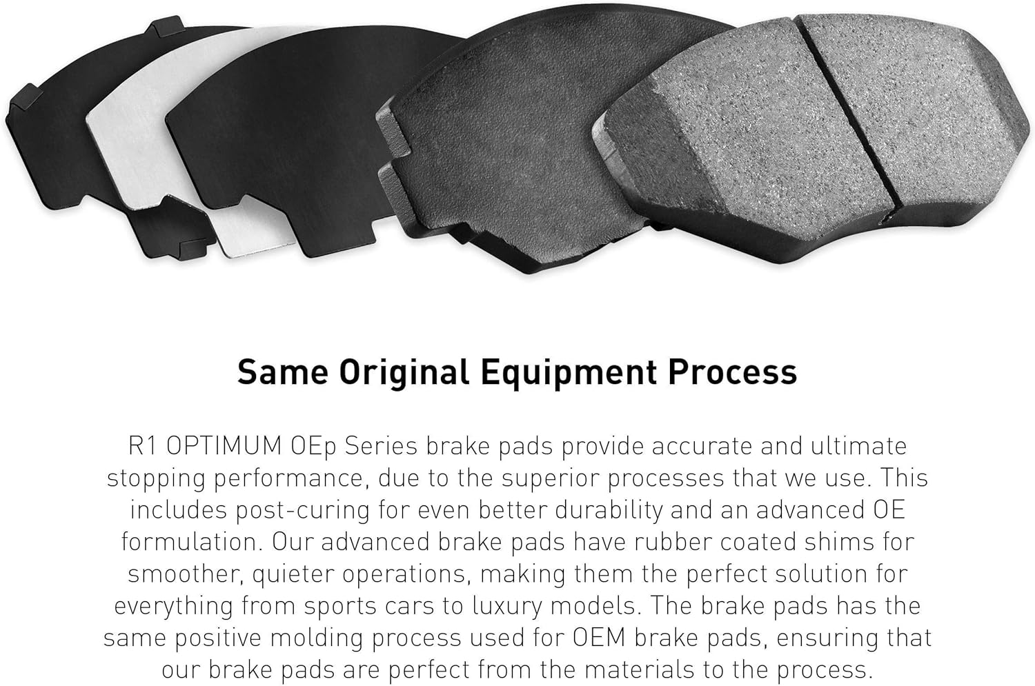 R1 Concepts Front Brake Kit Fits 2006-2011 Honda Civic Coupe Si; 2007-2011 Honda Civic Sedan Si| Optimum Oep Brake Pads and Blank Brake Rotors| 11.8' Front