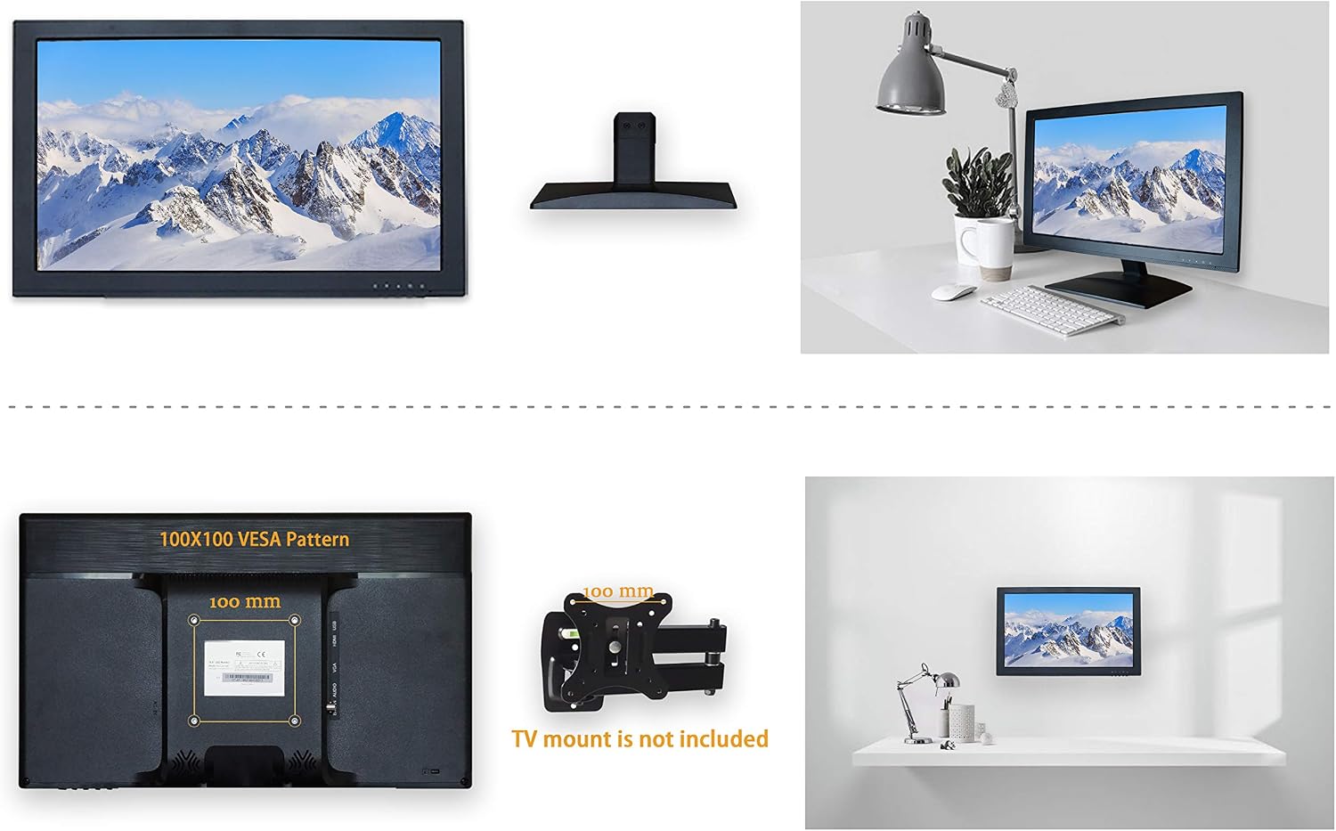 SVD 23.6' Security Monitor, 5MP/2560x1920 Super HD BNC Resolution, 3D Comb Filter, HDMI (3.6MP) & BNC Inputs, Works with 5MP Security Cameras for DVR/NVR/PC