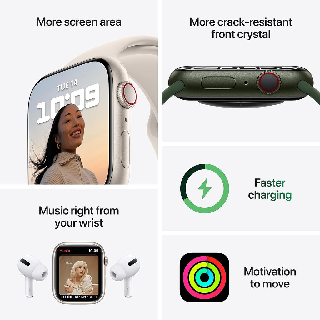 Apple Watch Series 7 (GPS + Cellular, 41mm) Silver Stainless Steel Case with Silver Milanese Loop (Renewed)