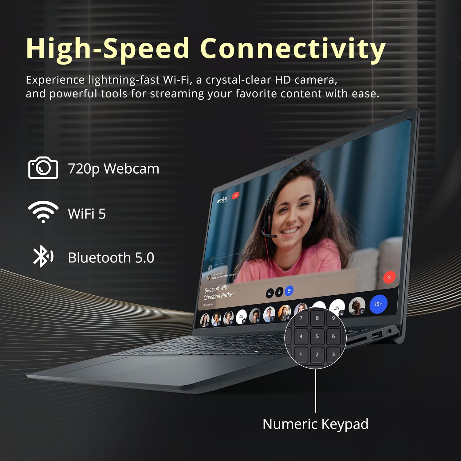 Dell Inspiron 15.6' Anti-Glare FHD Touchscreen Laptop, AMD Ryzen 7 7730U, 16GB DDR4 RAM, 672GB Storage(512GB SSD+160GB Docking Station Set), AMD Radeon Graphics, Number Pad, Webcam, Win 11 Pro, Black