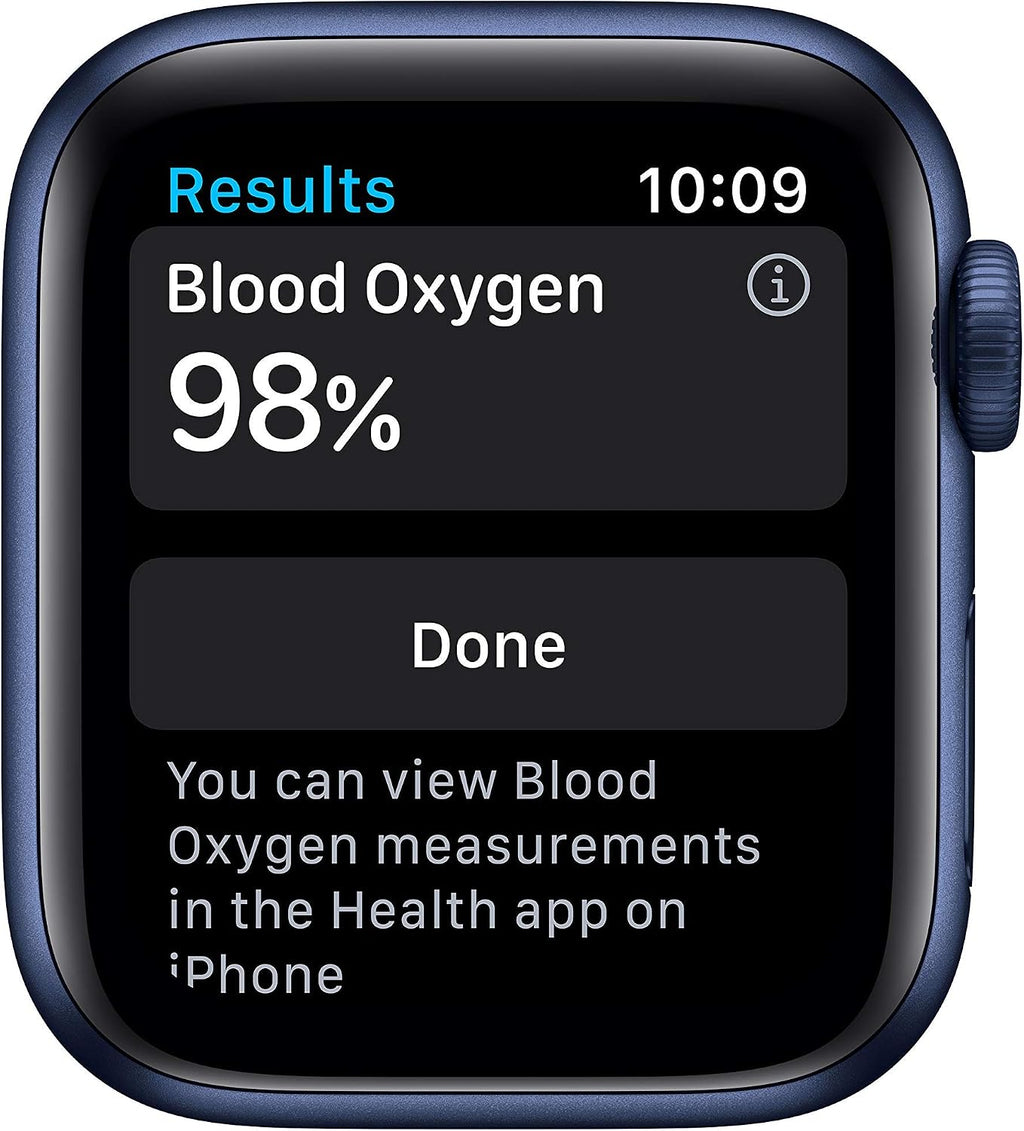 Apple Watch Series 6 (GPS, 40mm) - Blue Aluminum Case with Deep Navy Sport Band (Renewed)