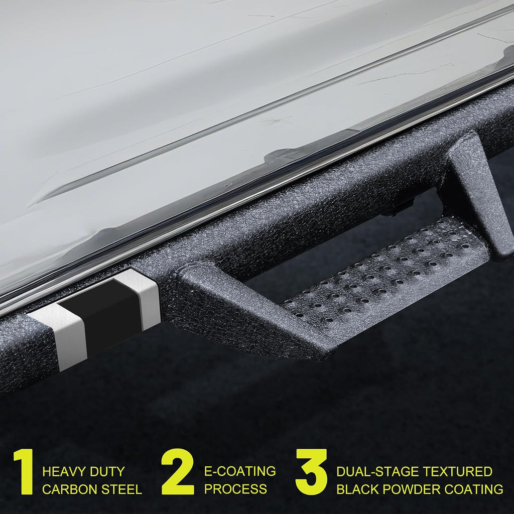 BINARY STAR Running Boards Compatible with 2021-2026 Ford Bronco 4 Door SUV (Do not fit Bronco Sport Model), Rock Rails Sliders Drop Down Side Steps, 4 Inch Black Step Bars Side Step.
