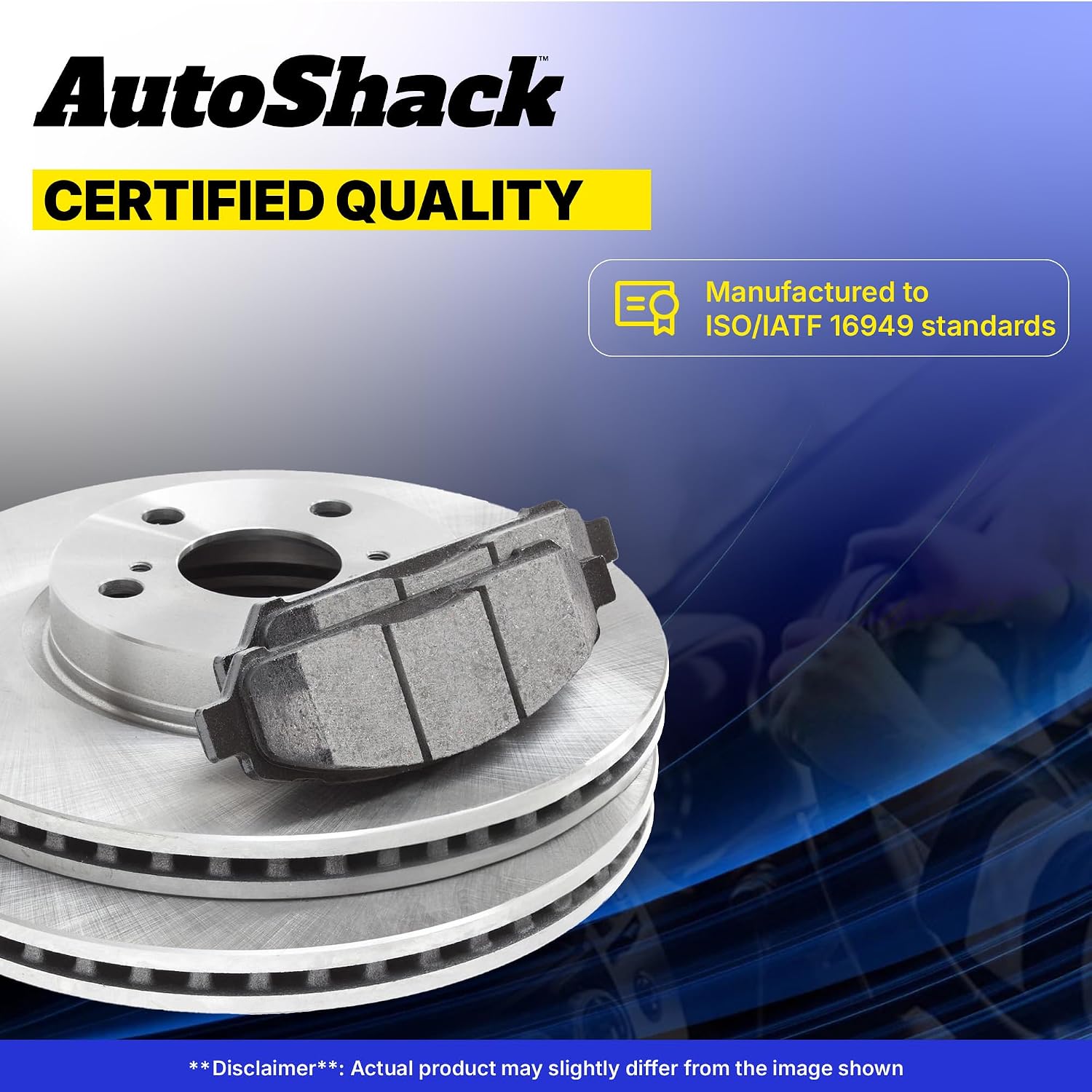 AutoShack Front & Rear Brake Rotors & Ceramic Pads for Honda, Civic 2006-2011, FWD L4 1.8L