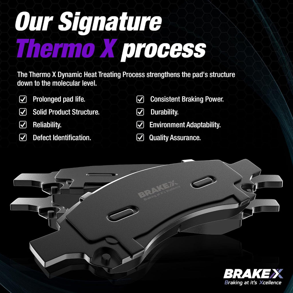 Brake X Front and Rear Brake Pads and Rotors Kit with brake caliper compression tool replacement for 2010 SUBARU FORESTER | ARES Semi Coated Rotors and Alpha Ceramic Brake Pads