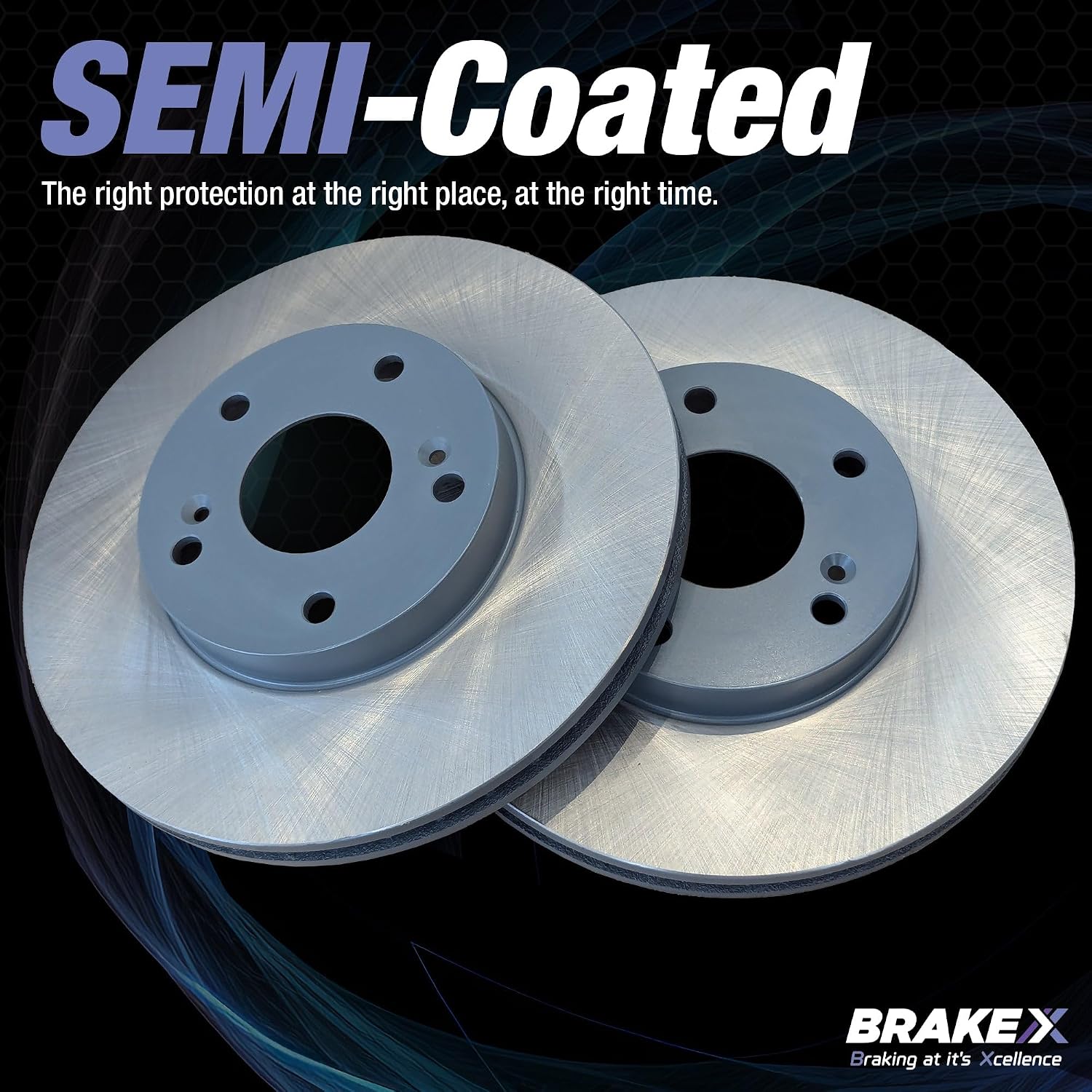 Brake X Front and Rear Brake Pads and Rotors Kit with brake caliper compression tool replacement for 2019-2022 DODGE RAM 1500 | ARES Semi Coated Rotors and Alpha Ceramic Brake Pads