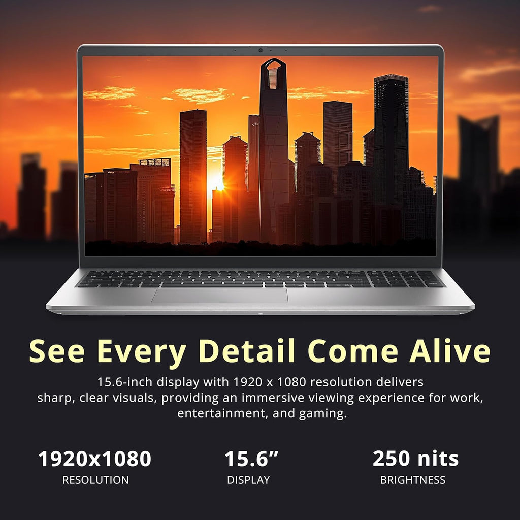 Dell 15 15.6' FHD Business Laptop, Intel Core i7-1355U, 32GB RAM, 3TB Storage(2TB SSD+1TB Docking Station Set), Intel UHD Graphics, Backlit Keyboard, Number Pad, Webcam, Wi-Fi 6, Win 11, Silver