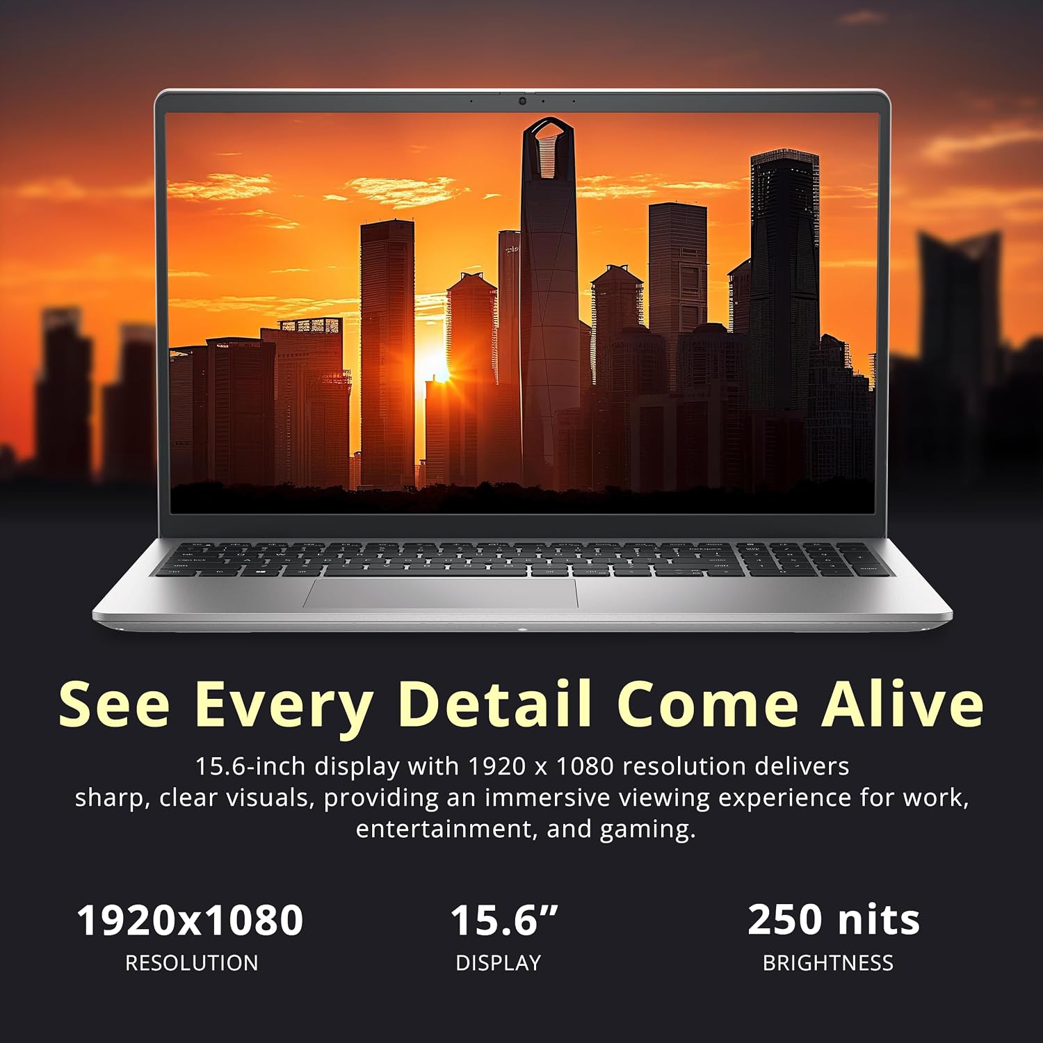 Dell 15 15.6' FHD Business Laptop, Intel Core i7-1355U, 32GB RAM, 2TB Storage(1TB SSD+1TB Docking Station Set), Intel UHD Graphics, Backlit Keyboard, Num Pad, Webcam, Wi-Fi 6, Win 11 Pro, Silver