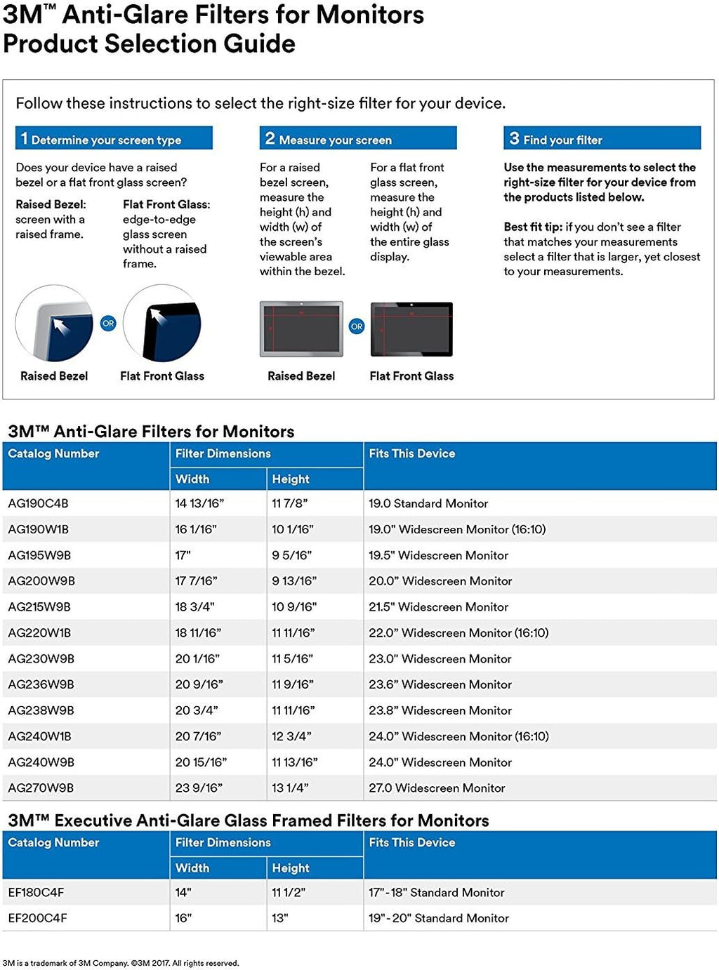 3M Antiglare Frameless Filter for 23.6' Widescreen Flat Panel Monitor, 16:9 Aspect Ratio