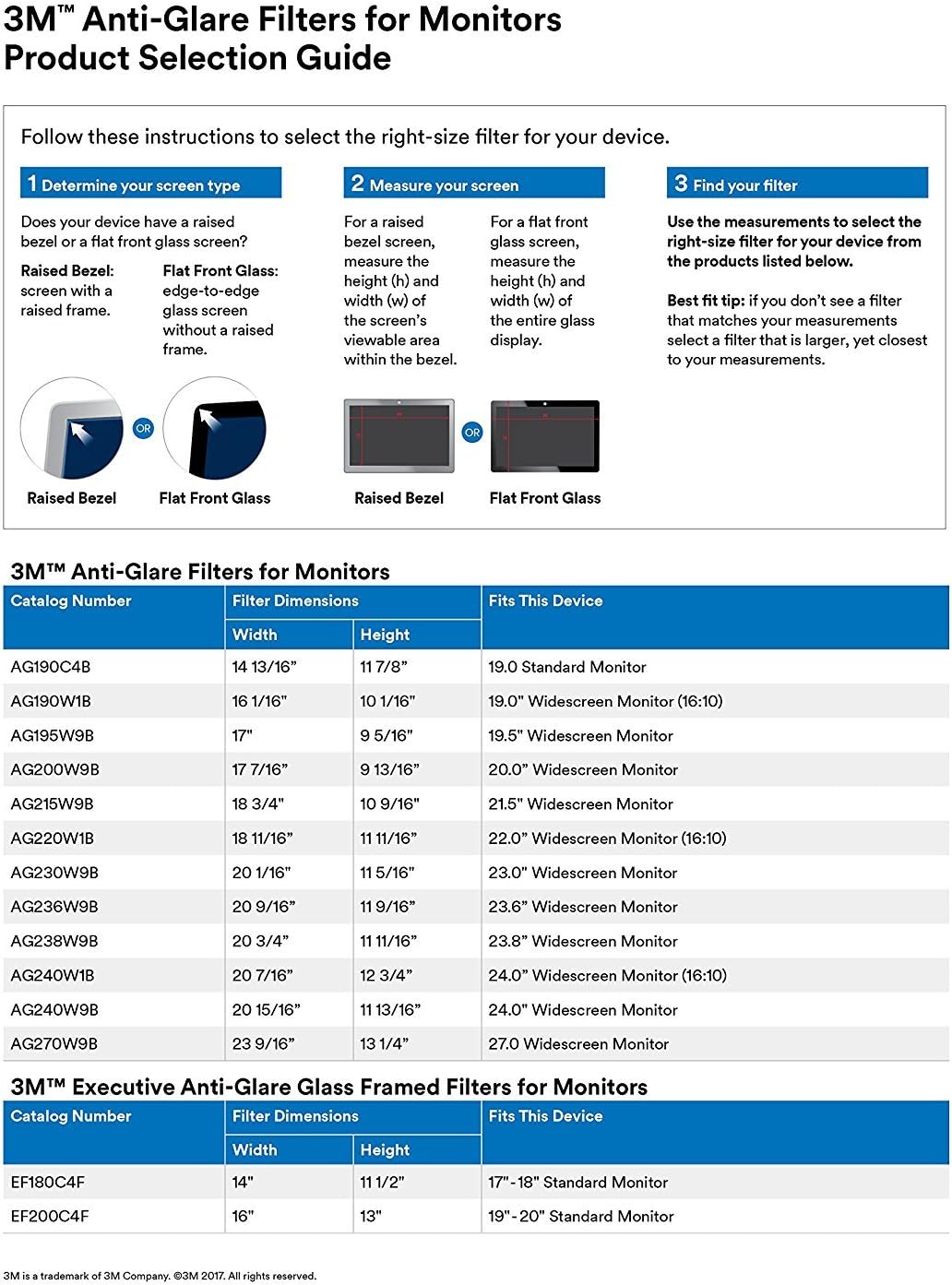 3M Antiglare Frameless Filter for 23.6' Widescreen Flat Panel Monitor, 16:9 Aspect Ratio
