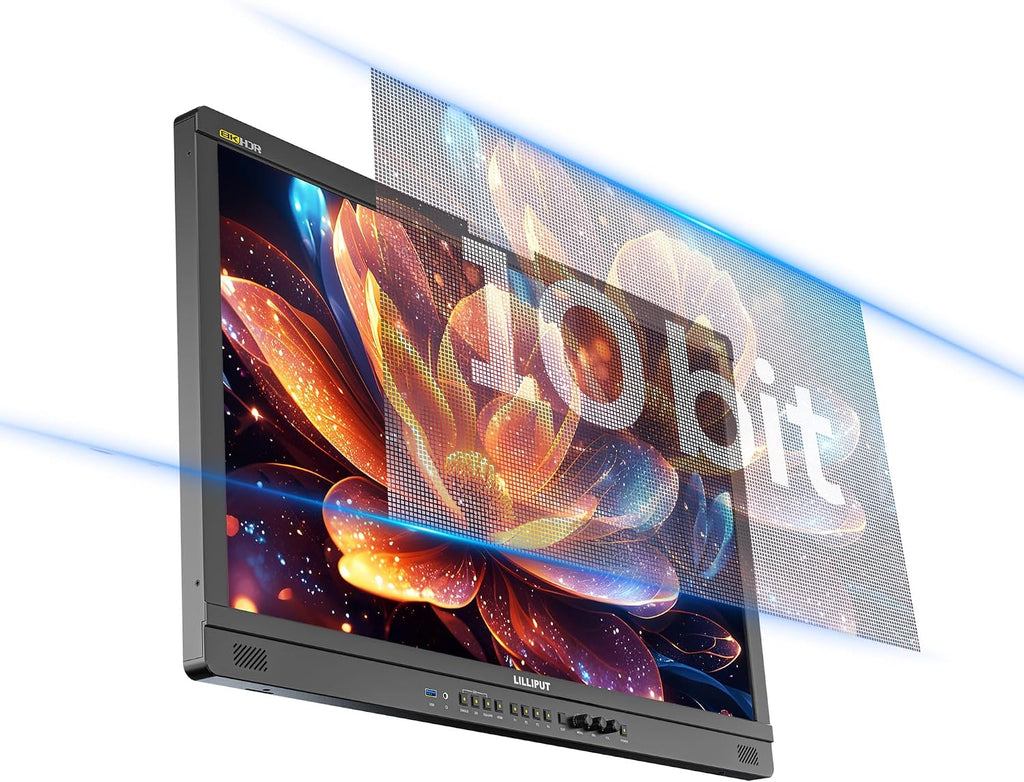 LILLIPUT UQ31 31.5-Inch 4K Production Monitor with HDR, 3840x2160 Resolution, 1000 Nits Brightness, 12G-SDI and HDMI 2.1 Inputs, Waveform Tools, Battery Plate (UQ31-VBP with V Mount Plate)