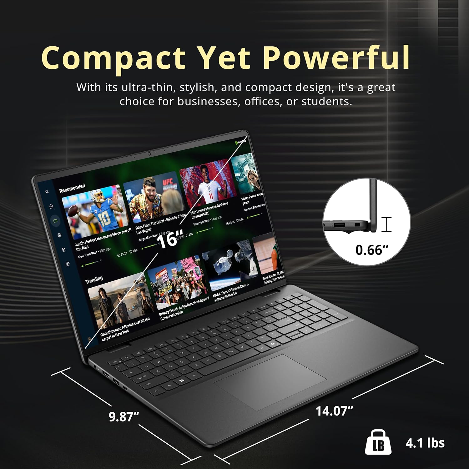 Dell 16' FHD+ Touchscreen Business Laptop, AMD Ryzen 7 250 Processor, 64GB RAM, 3TB Storage(2TB SSD+1TB Docking Station Set), AMD Radeon Graphics, Backlit Keyboard, Wi-Fi 6, HD Camera, Win 11, Black