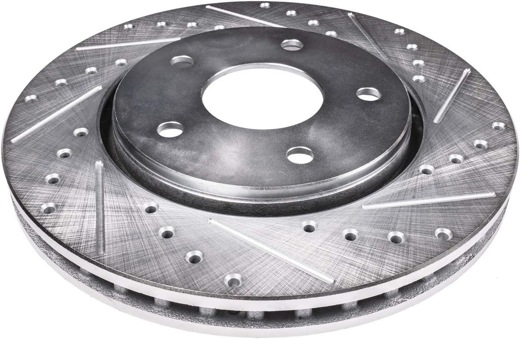 Detroit Axle - Front 2pc Brake Rotors for Nissan Rogue, 12.60'' inch Drilled & Slotted Disc Brake Rotors 2014 2015 2016 2017 2018 2019 Replacement