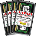 A-Tech 64GB (4x16GB) DDR4 3200 MHz SODIMM PC4-25600 (PC4-3200AA) CL22 Non-ECC Laptop RAM Memory Modules