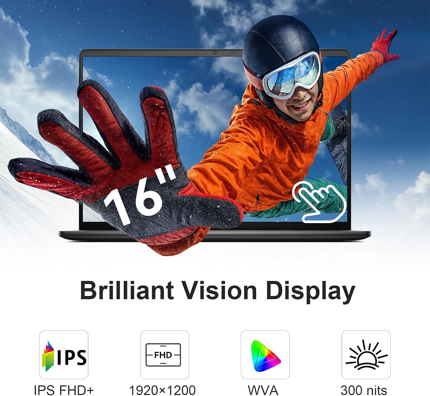 Dell 16 DC16250 Touchscreen Business Laptop, Intel Core 7-150U (10-Core, Up to 5.4GHz), 16 Inch FHD+ IPS, Windows 11 Pro, AI Copilot, Backlit Keyboard (16GB DDR5 RAM | 1TB)